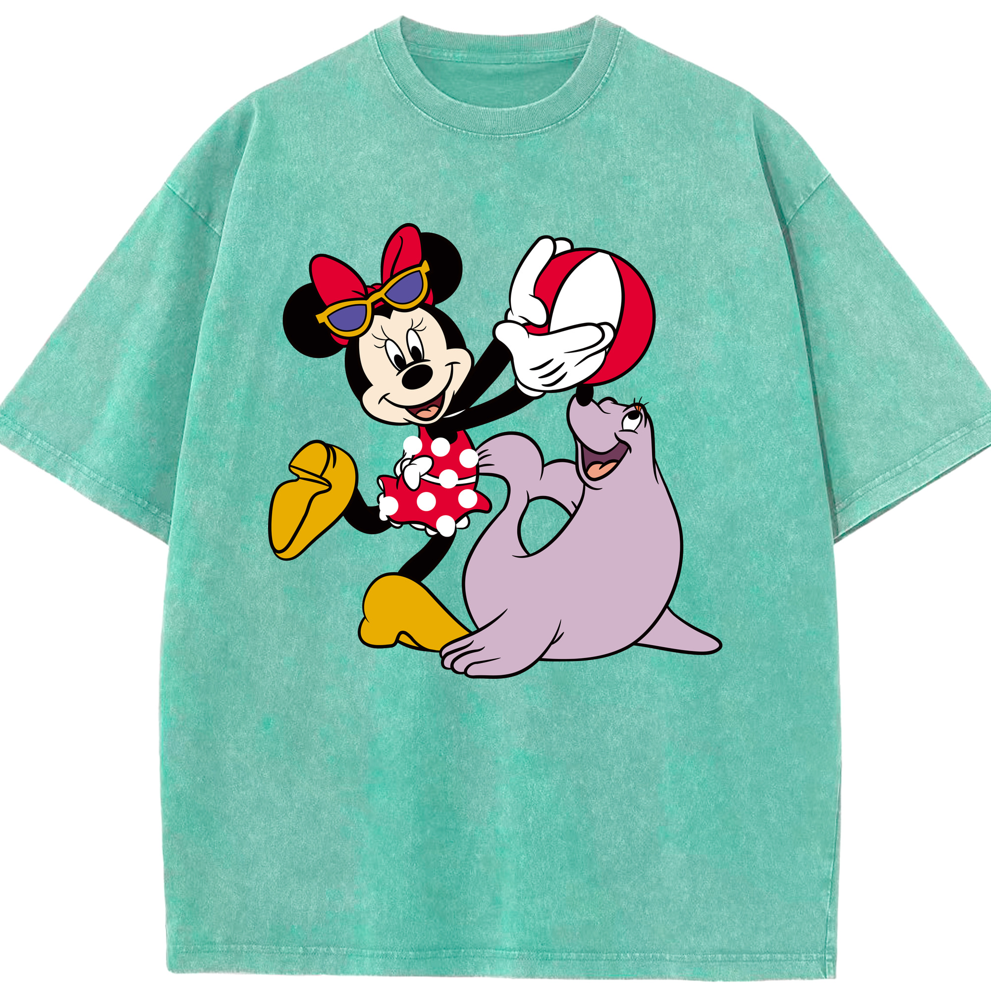 （画像用） ミッキーマウス Mickey Mouse 綿100% ヴィンテージ風 半袖Tシャツ（フロントプリント）